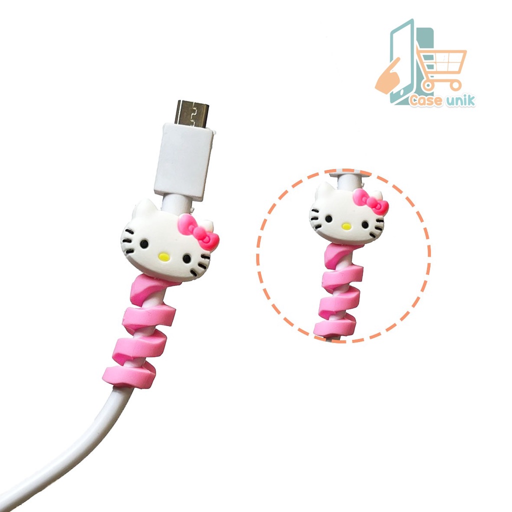 CABLE SAVER TWIST CABLE PROTECTOR SPIRAL PELINDUNG UJUNG KABEL KARAKTER ANDROID IPHONE CS4219