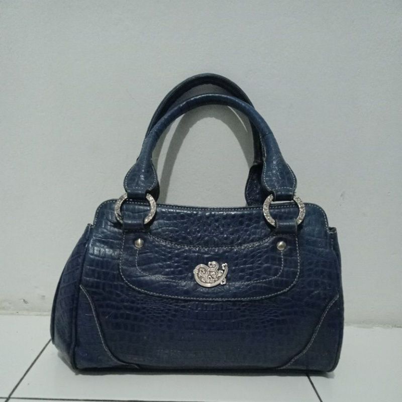 Tas handbag kulit, tas wanita, lucu, preloved