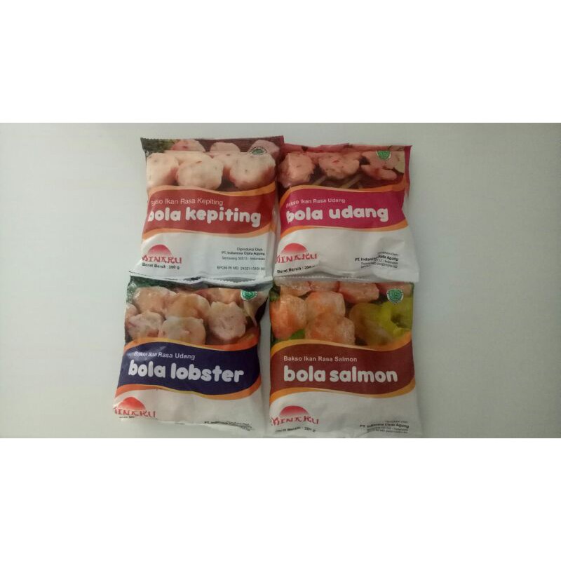 

Minaku Bola Kepiting/Lobster/Salmon/Udang 200gr