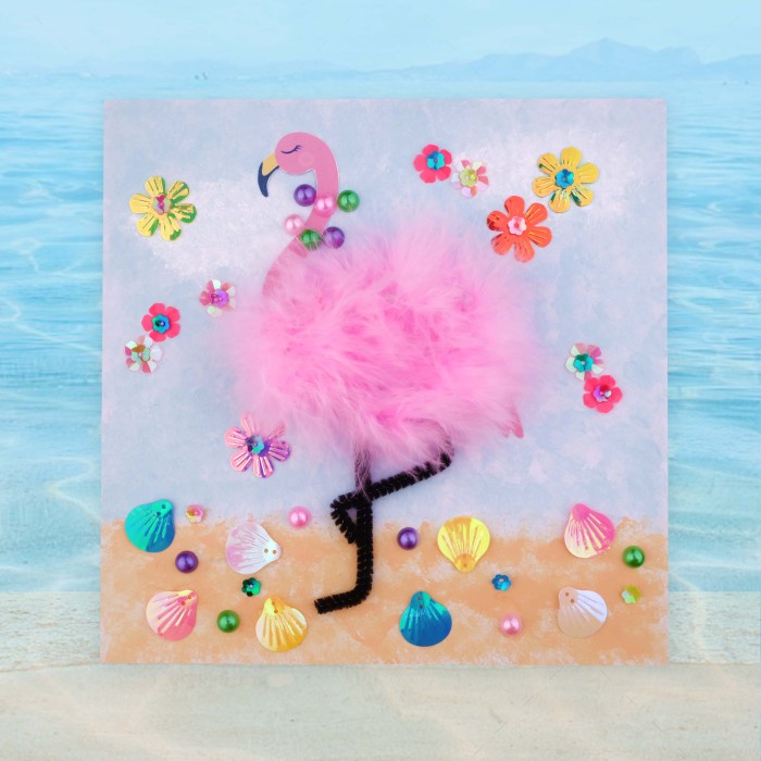 

Flamingo Mixed Media Canvas Craft Kit - Doki Doki Kids Activity Fun
