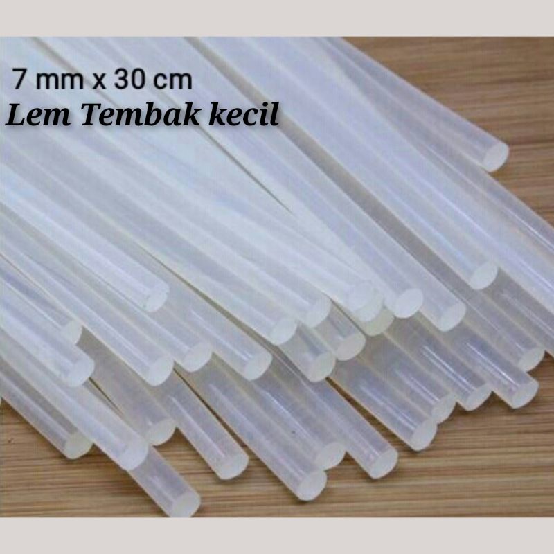Lem bakar / Lem Tembak Besar (11mm) / Kecil (7mm)  panjang 30cm Refill Glue Gun Stik Bening Transparant-