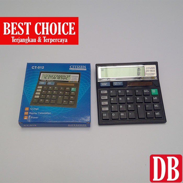 

Kalkulator Citizen CT-512 12 digit + check-correct