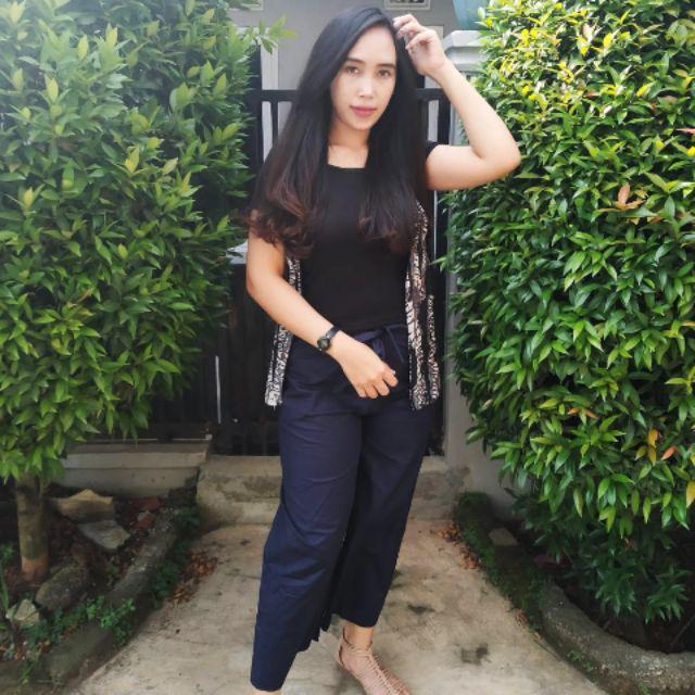 Kulot polos bahan katun stret-Nevy