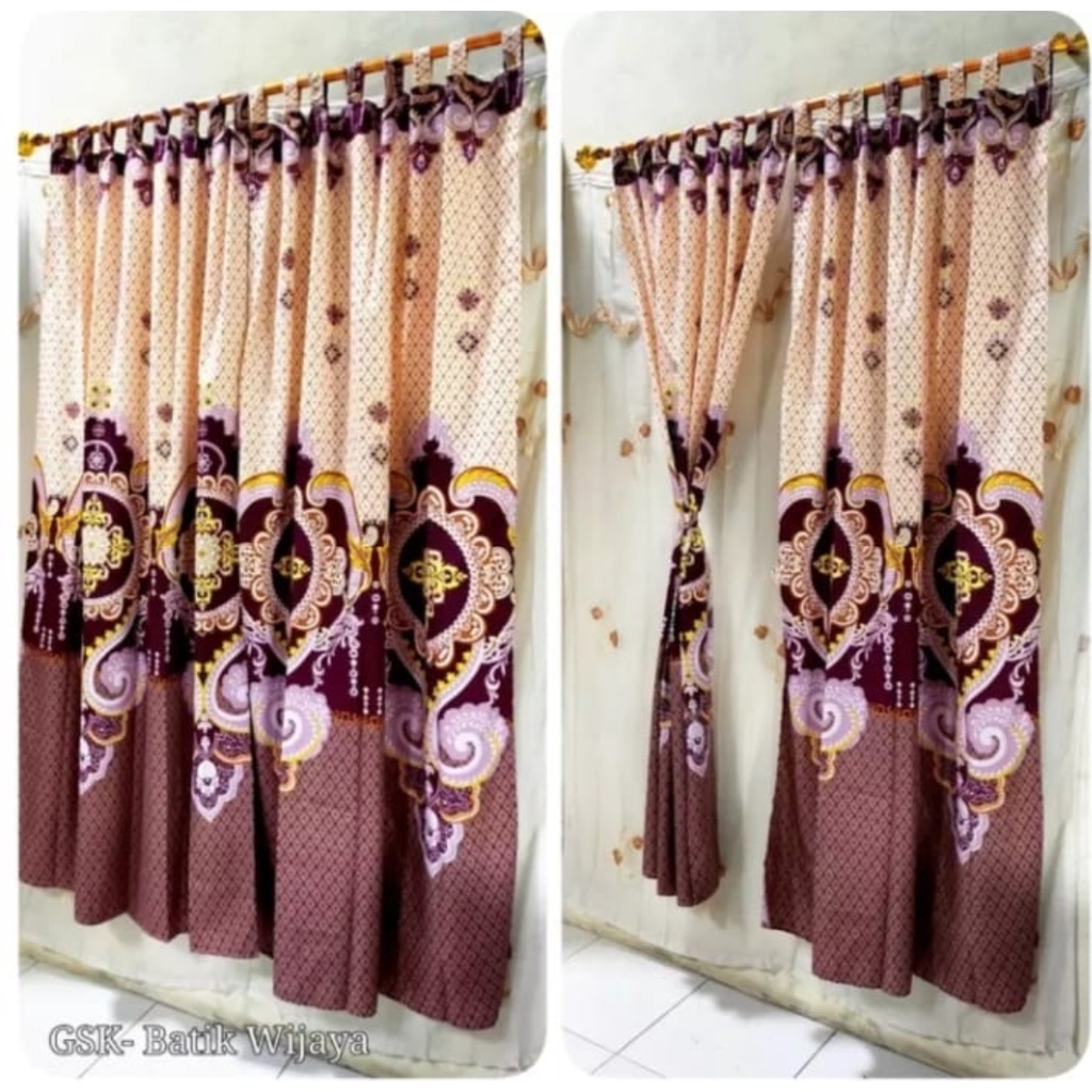 GORDEN JENDELA TALI 60x150cm KAMAR MINIMALIS GORDENG TIRAI KORDEN MOTIF MURAH