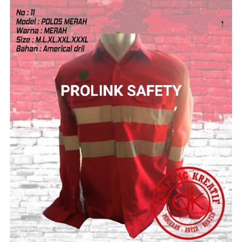 SERAGAM SAFETY MERAH RESLETING