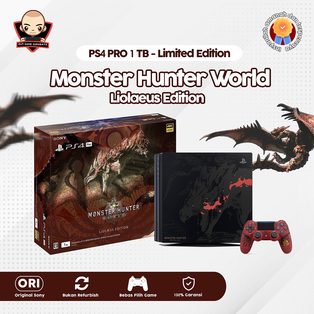 PS4 PRO 1 TB LIMITED EDITION - MONSTER HUNTER WORLD