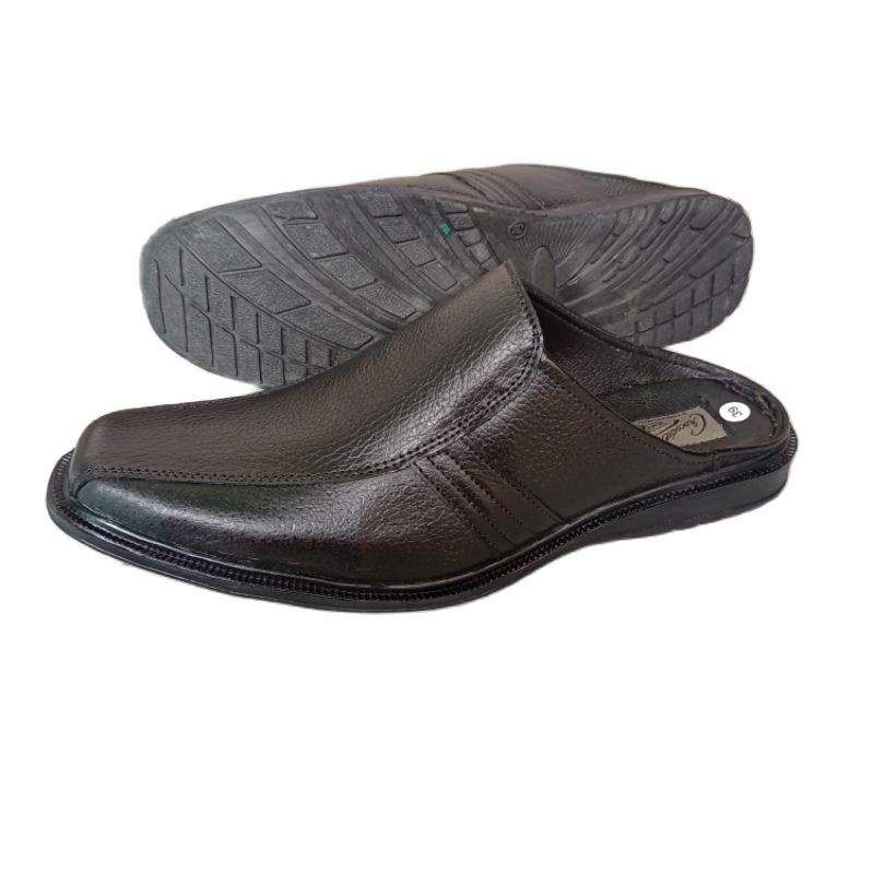Sepatu Kulit Pria Bustong Sandal Selop Kulit Sapi / Sandal Kulit Pria Polos
