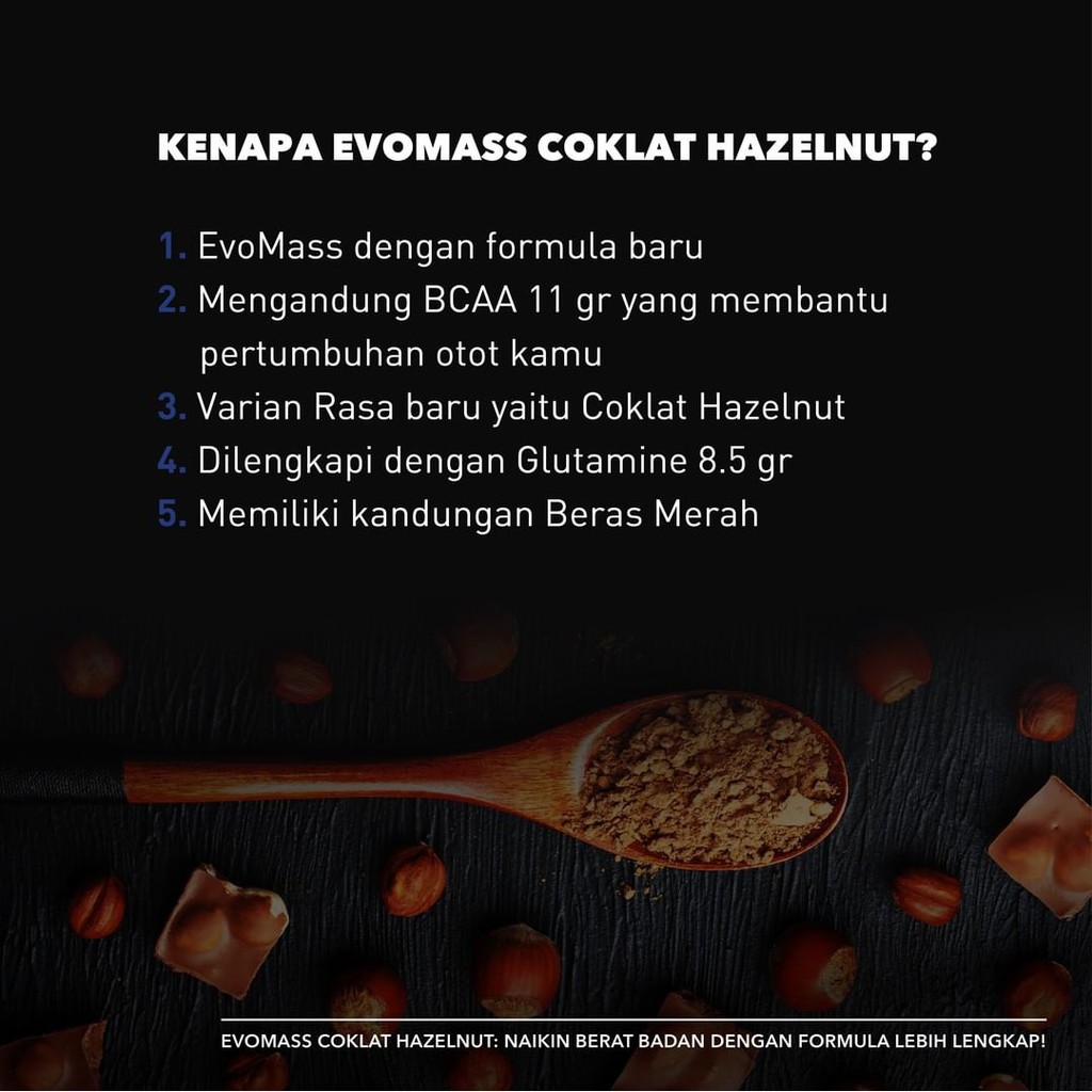 Evolene Evomass Cokelat Hazelnut 2 Lb