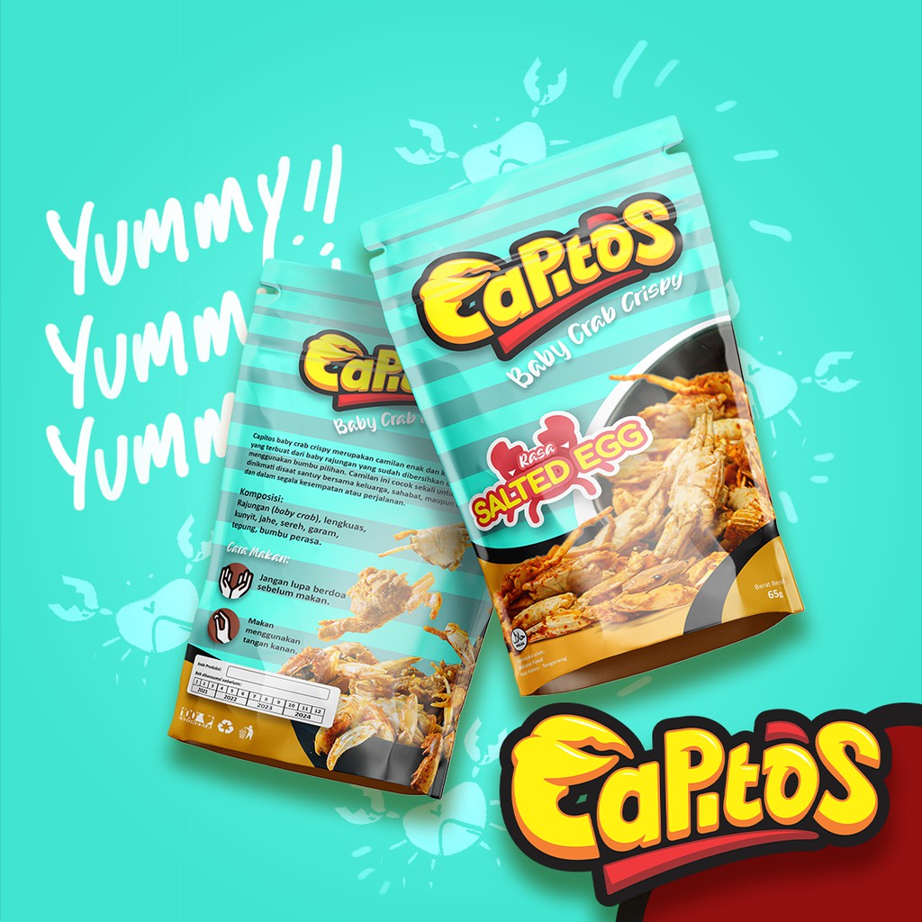 Cemilan Snack Makanan Kekinian CAPITOS Baby Crab Crispy Oven - All Variant / Semua Rasa 65 gram