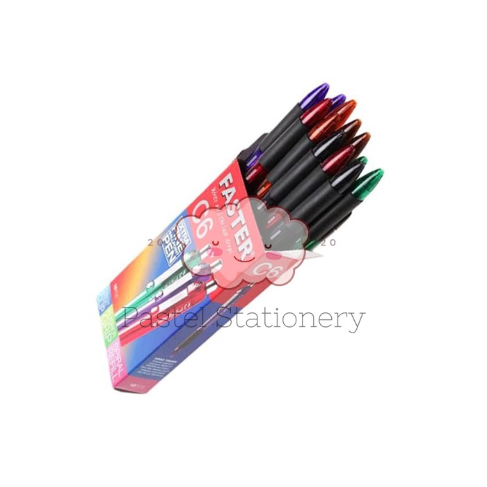 

Pulpen Faster C6 Extra Fine 0.7mm - Bolpen Pena Pen Semi Gel Cetek 0,7 mm