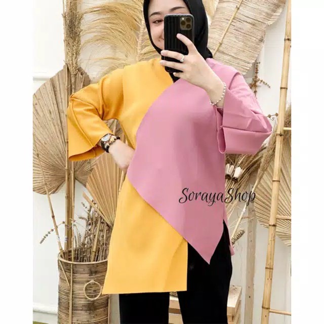 Baju Atasan FUSCHIA Outher Cardigan Moscrepe