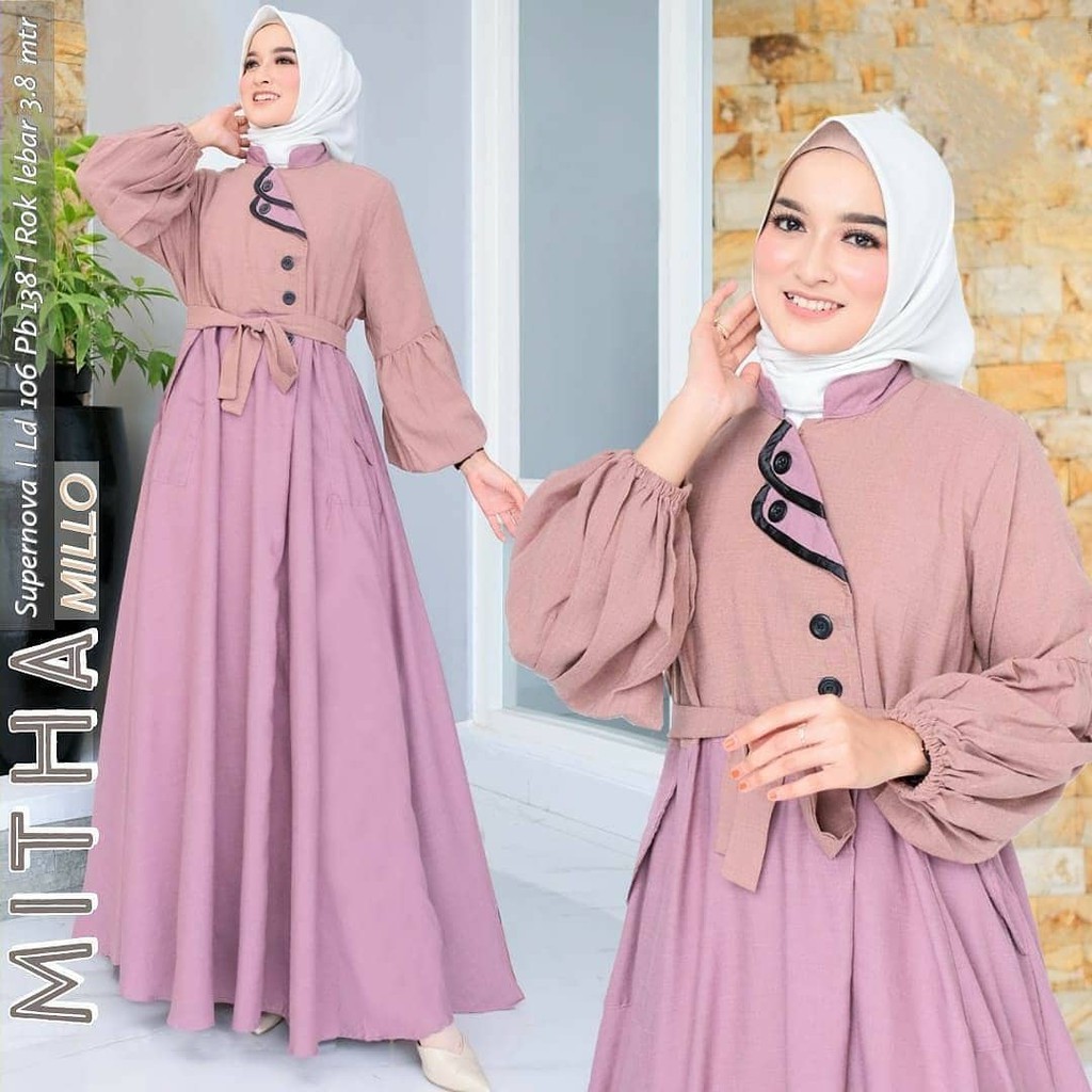 EF - Mitha Dress - Bahan Supernova - All Size Fit to L