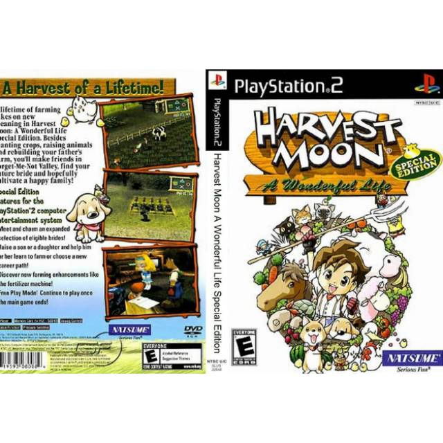 Terlaris kaset PS 2 HARVEST MOON A Wonderful life