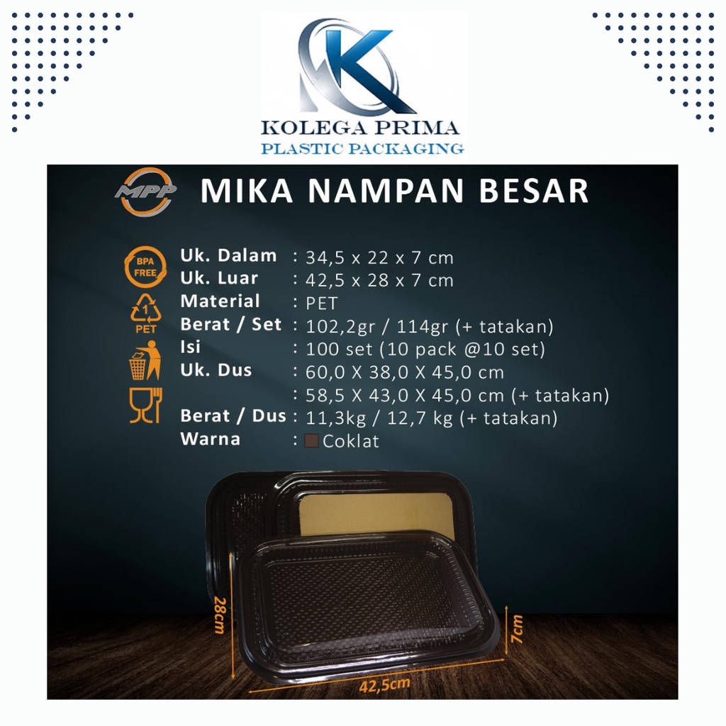 MIKA NAMPAN KUE/ NAMPAN HANTARAN KUE BASAH ISI 5 PCS