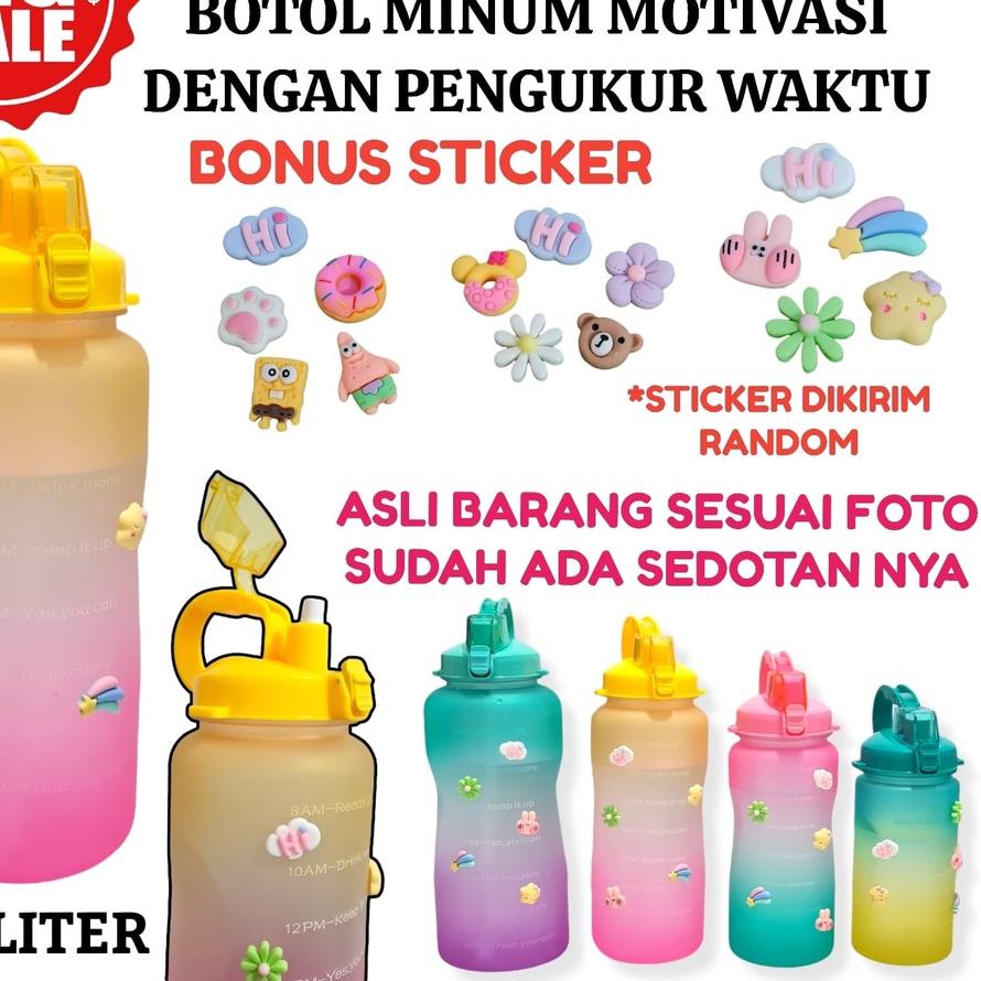 ➥ BOTOL MINUM VIRAL 2.2 LITER MOTIVASI PENANDA WAKTU SEDOTAN 2.2 LITER TUMBLE TUMBLR ➭
