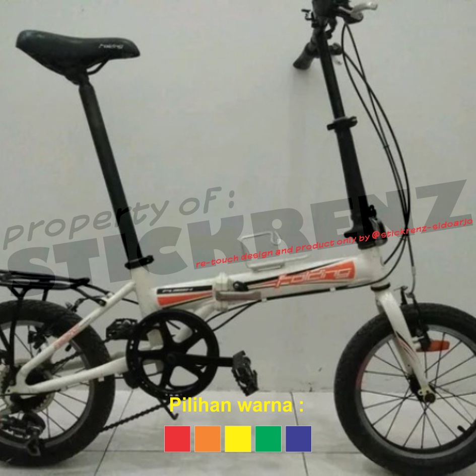 Cutting Sticker Stiker Frame Sepeda Lipat Element Folding 01 Custom