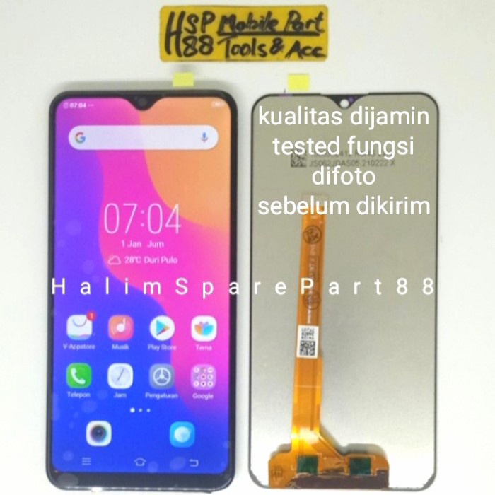 TERBARU- BISA COD LCD TOUCHSCREEN VIVO Y91 /Y93 /Y95 ORIGINAL - Hitam