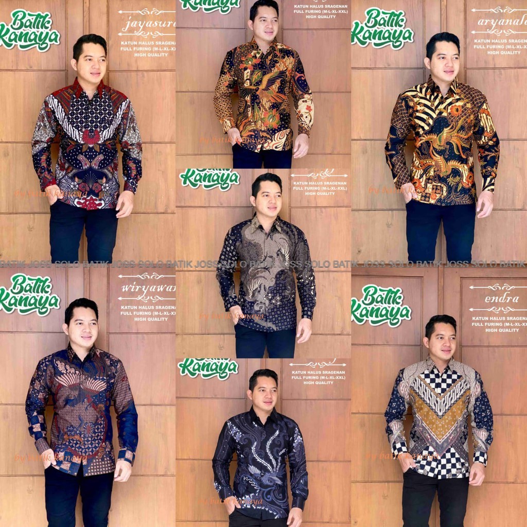 Kemeja Batik Pria Lengan Panjang Batik Kanaya Jayasura Batik Lengan Panjang Batik Solo - BJS