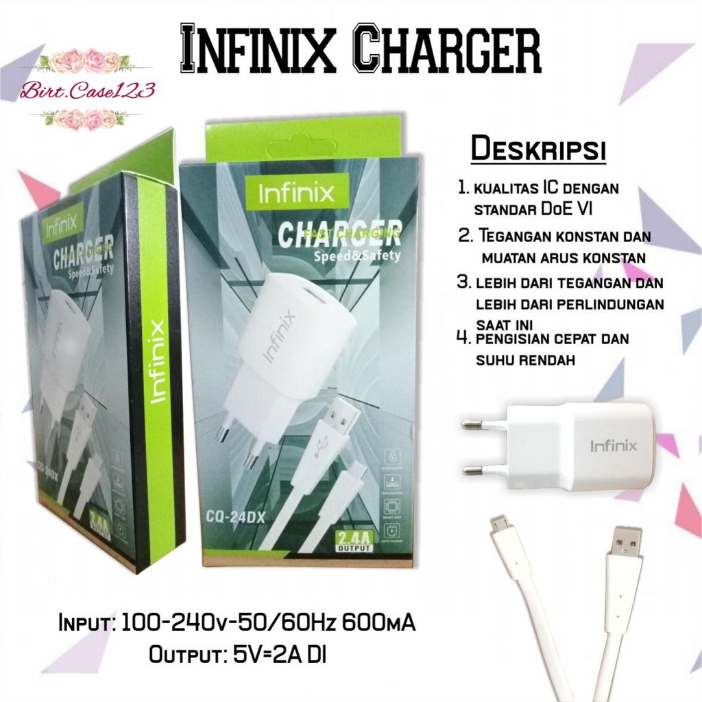 Charger Infinix 9V -2A Original Fast Charging Kabel Micro USB note 7 Note 8 hot 9 8 10 play BC5711