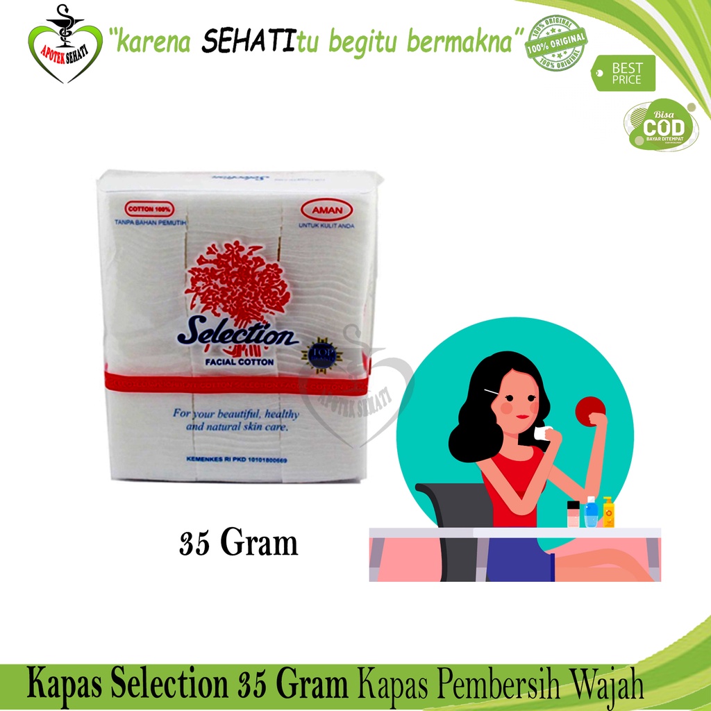 Kapas Selection Kapas Sobek Pembersih Wajah Kecantikan Facial Cotton