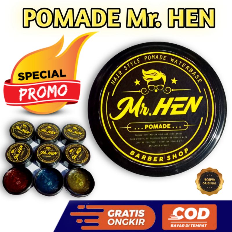 Pomade Waterbased _ Minyak Rambut Pomade Mr. HEN _ Pomade Original