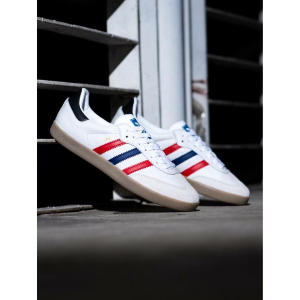adidas samba og white navy red gum sole