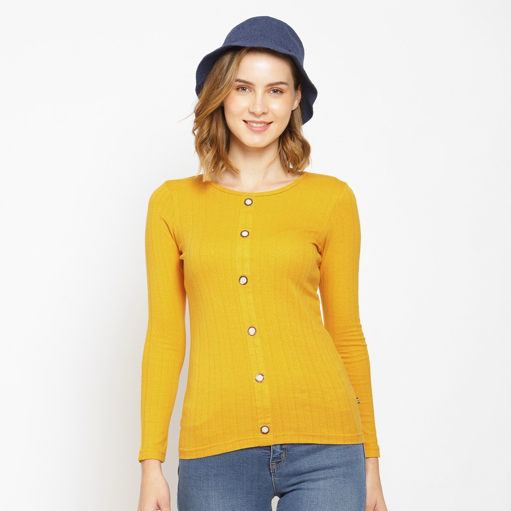 C2 Ozella Yellow T-Shirt Wanita