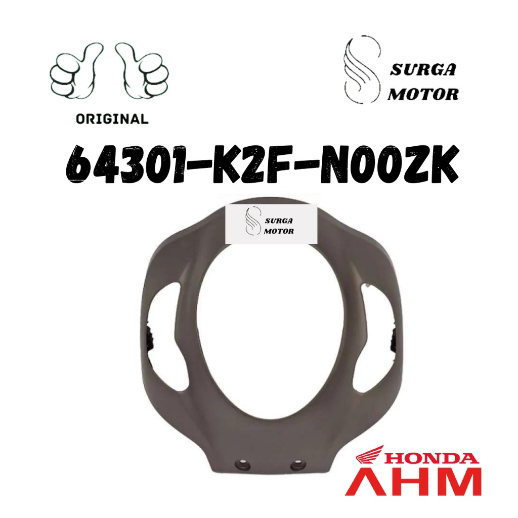 Cover Tameng Lampu Panel Depan Front Brown Coklat Cokelat Doff Dop Motor Scoopy K2F 2021 2022 Ori As