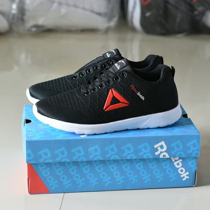 Sepatu Sport Pria Reebok SpeedLux Running Sneakers Hitam Merah