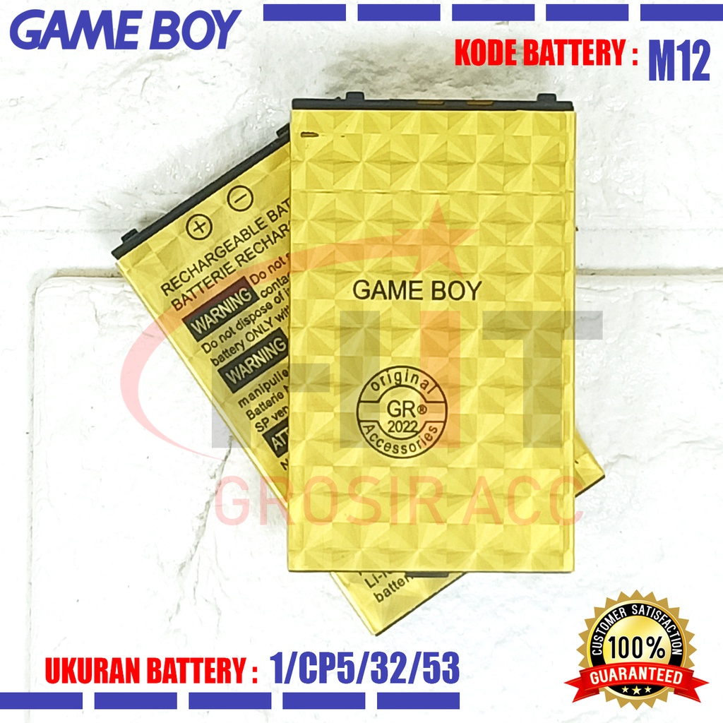 Baterai Battery Ori GameBoy M12 P2p Pvp Psd Advance Mainan Anak