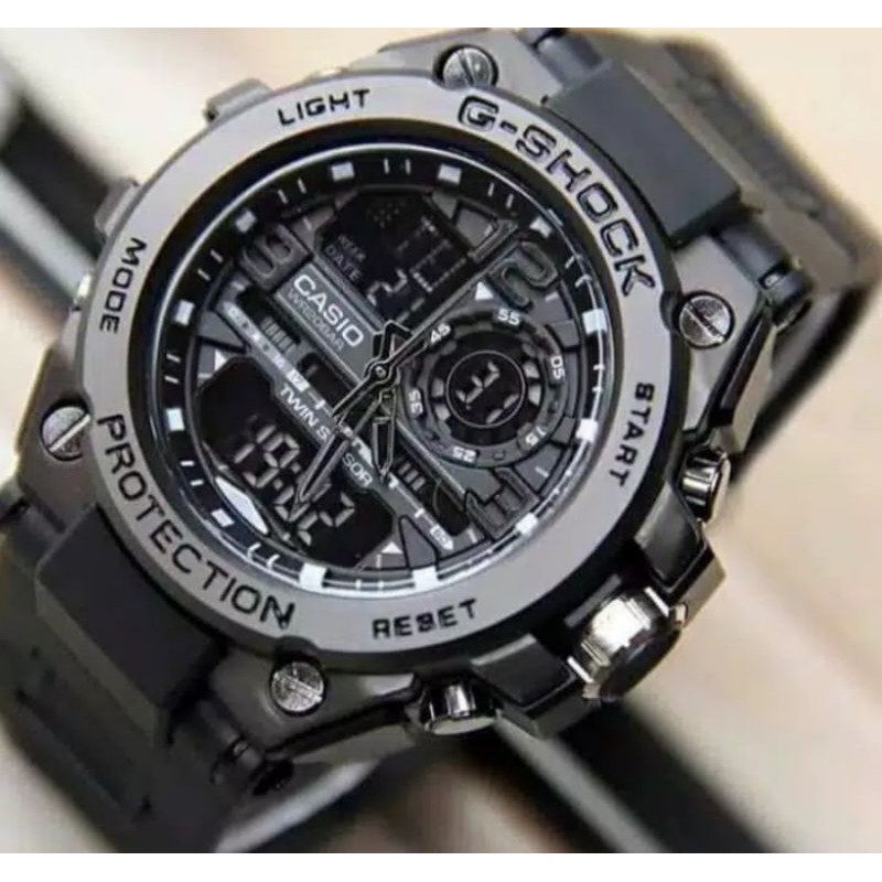 JAM TANGAN PRIA GSHOCK GST-8600 CASIO G SHOCK GST8600 METAL RUBBER AN