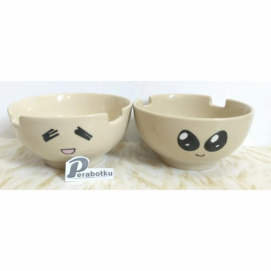 Mangkok Sumpit 6" Emoji Japan Homeco/Mangkok Lucu/Mangkok Makan