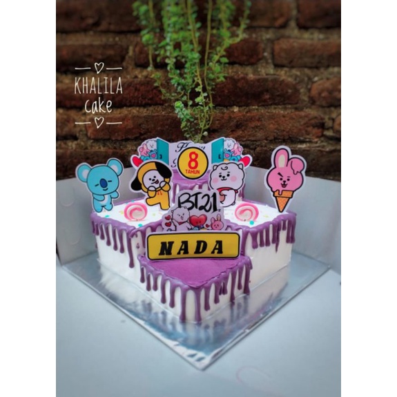 

toper hiasan kue karakter BTS
