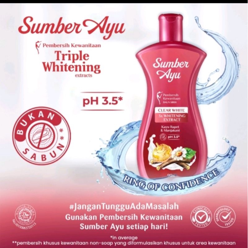 Sumber Ayu Pembersih kewanitaan Clear white 90ml