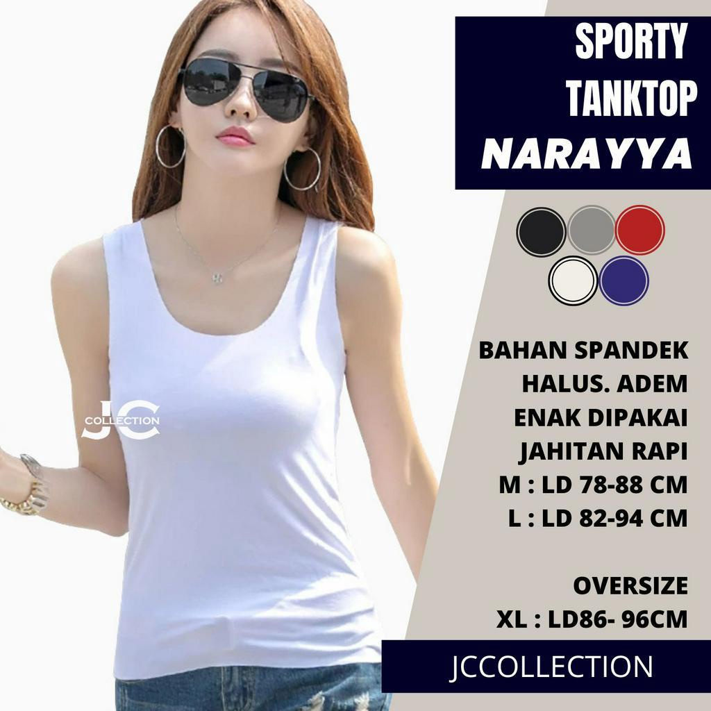 Tanktop Singlet Dalaman Wanita Korean Style Tali Kecil Tanktop Narrayya - JCCollections