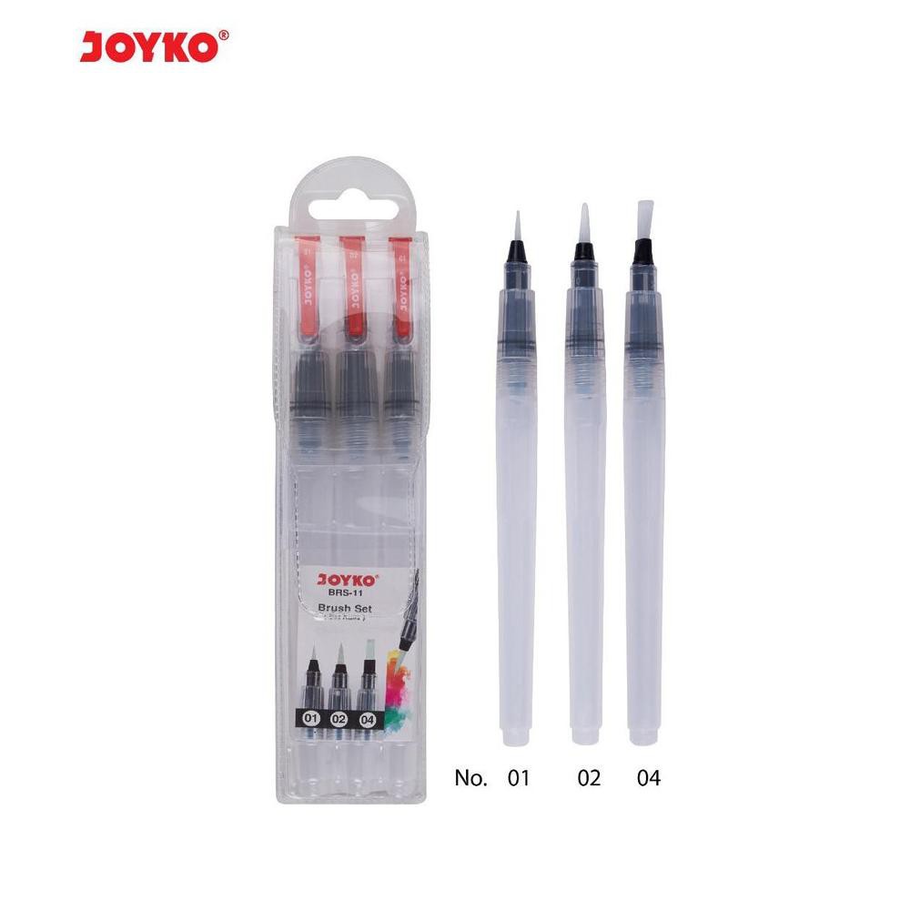

Joyko Water Brush Set Tank BRS-11 Isi 3 Kuas Cat Air Padat Solid BRS11 (KODE V205)