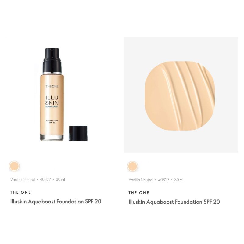 THE ONE ILLUSKIN AQUABOOST FOUNDATION SPF 20