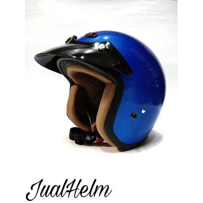 Helm Retro/Helm Classic/Helm Bogo/Helm Vespa Ava Blue Glossy