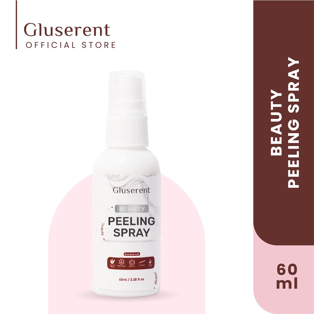 Peeling Spray Gluserent  Penghilang Perontok Daki Badan Dan Wajah BPOM Ampuh Mengangkat sel kulit ma