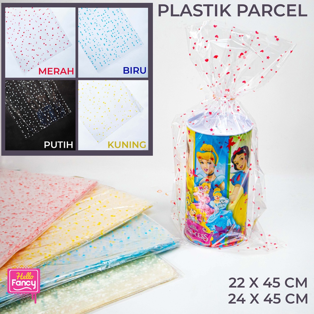 

Plastik Parcel Motif 24 x 45 cm 1 pak isi 10 / Plastik Bingkisan OPP24