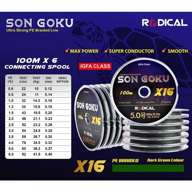 senar pe radical son goku x16