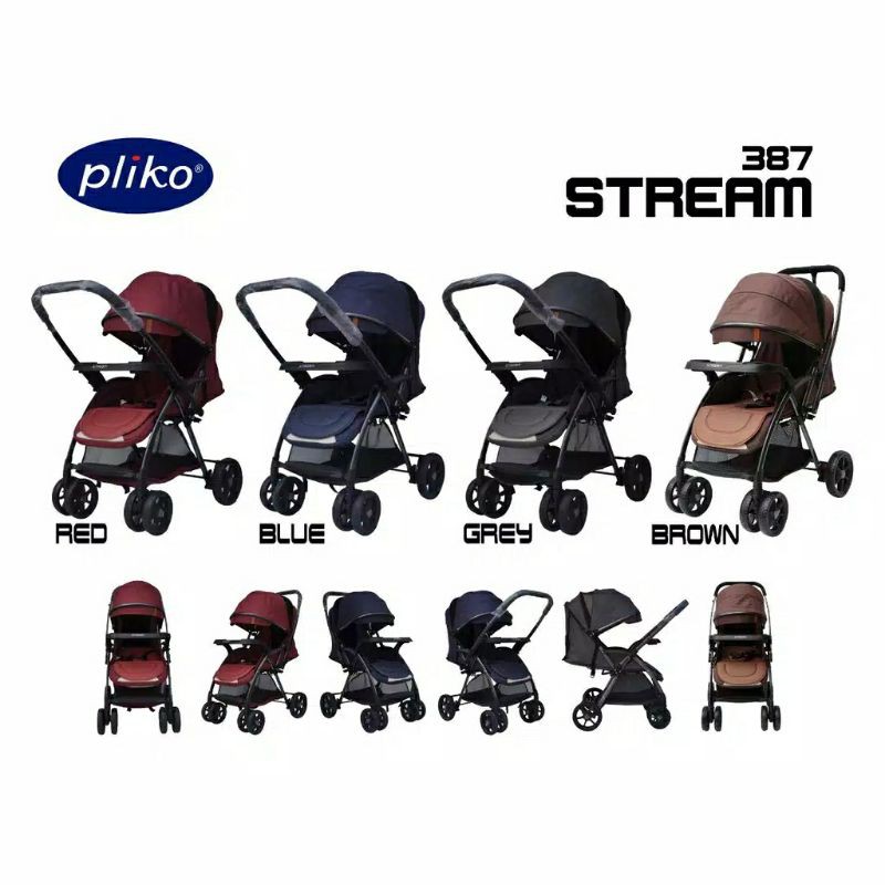 Stroller Pliko Stream R B/S 397 || Kereta Dorong Bayi