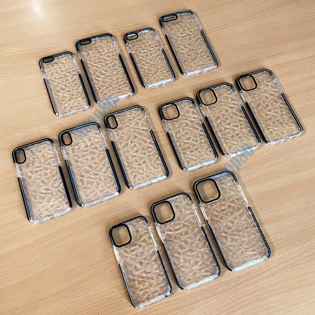 Soft Case 3D Diamond iPhone 6 6s 7 8 Plus X XS XR Max 11 12 Mini Pro Softcase Casing Bening