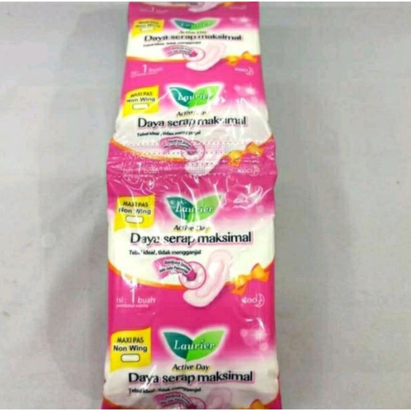 Pembalut wanita Softex Laurier Active Day Rencengan isi 10 pcs