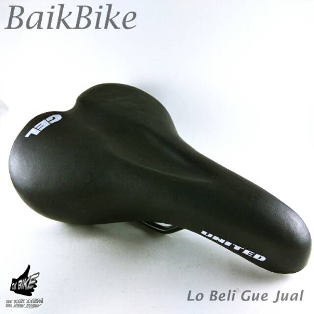 Sadel Jok Sepeda Ukuran Lebar United Gel Empuk