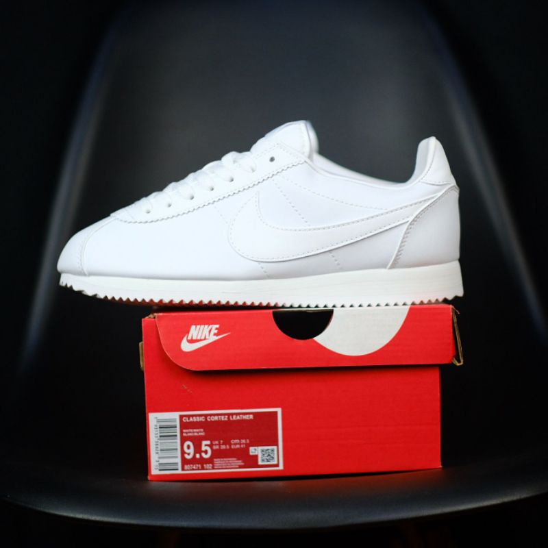 SEPATU NIKE CORTEZ CLASSIC FULL WHITE 