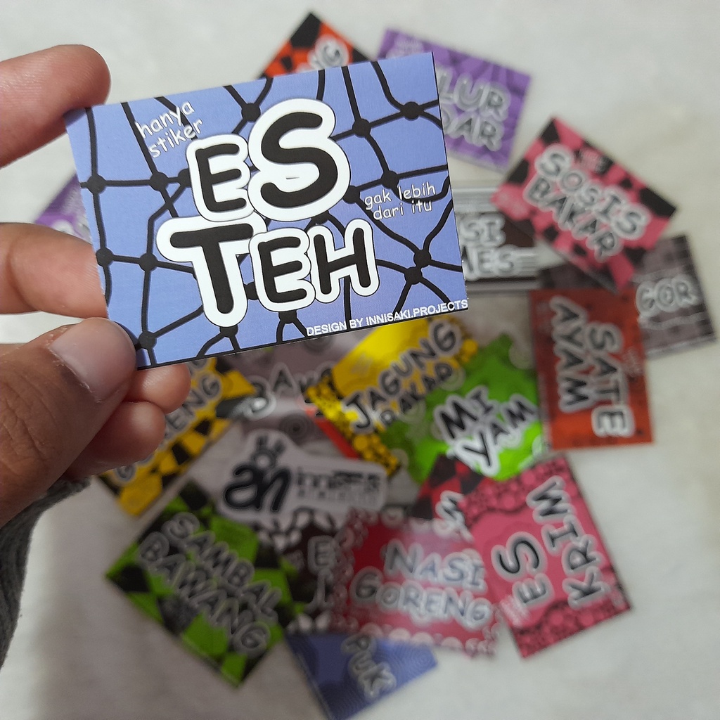 

STICKER SQUARE SERIES DESAIN MAKANAN FAVORIT / STIKER TERBARU LUCU UNIK