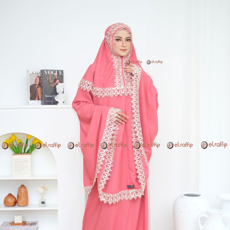 Mukena Dewasa 2 in 1 Katun Renda CasavaSeries