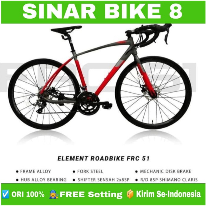 SEPEDA BALAP Roadbike 700C ELEMENT FRC 51 CLARIS 8 SPEED ROAD BIKE