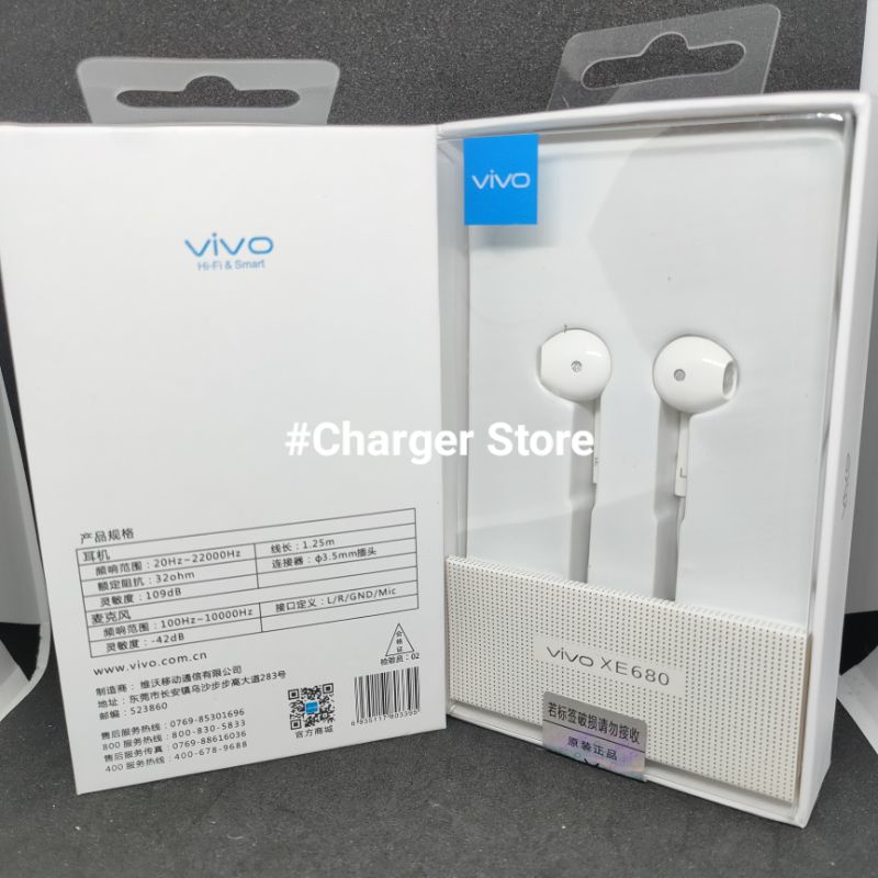 Headset Handsfree Vivo XE680 Original Earphone Vivo Ori